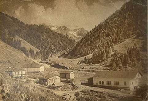 Rest house in Medeu valley. 1929 - 1930.