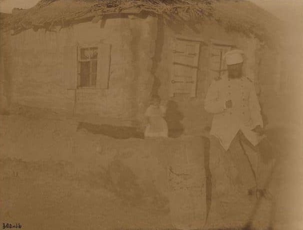 Н. Н. Пантусов. Станица Сергиопольская. Каменная баба у дома Михаила Чернова. 1898 г.