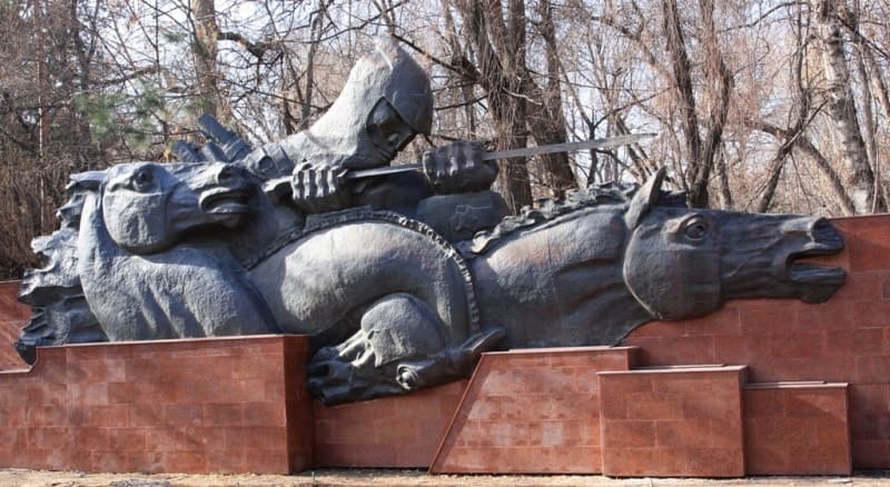 Glory Memorial in the Park of 28 Panfilov Guardsmen.