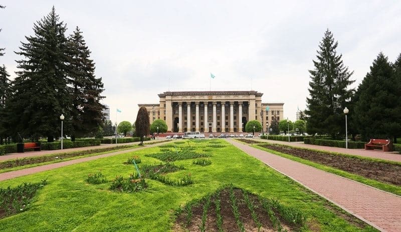 View of Astana Square from the monument to Manshuk Mametova and Aliya Moldagulova. Photo by Alexander Petrov.
