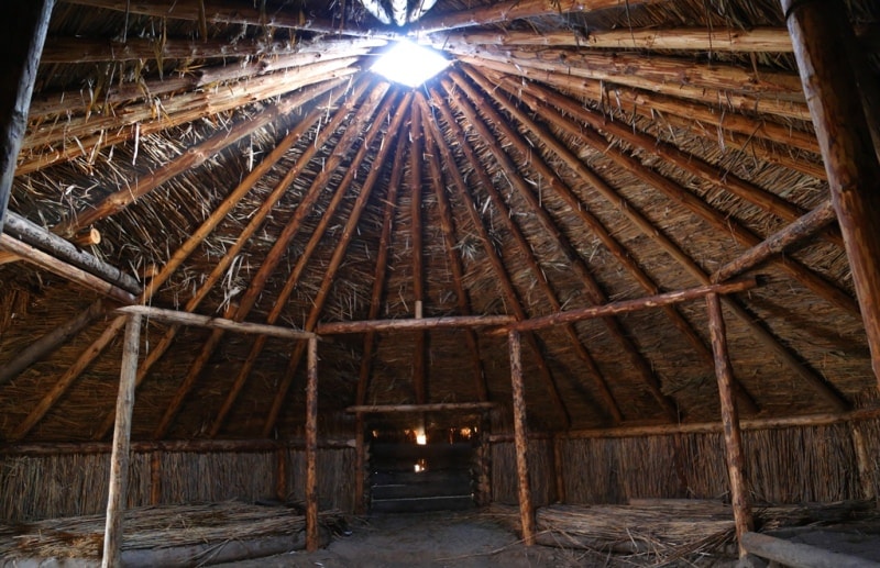Saki dwelling. Reconstruction of the IVth century BC.