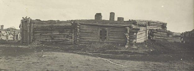 S. M. Dudin. Wooden wintering huts near Karkaralinsk. 1899.