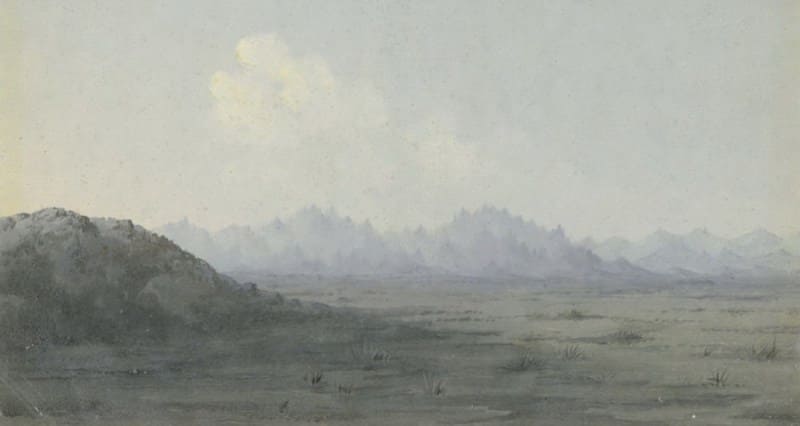 P. M. Kosharov. The Arkat Mountains viewed from the Kizyl-Mul station. 1880-1897.