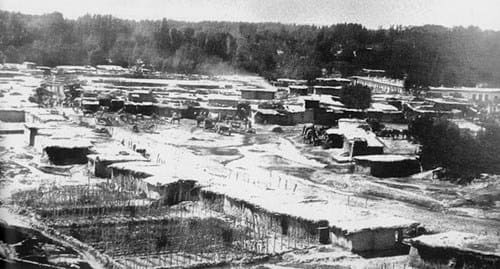 Panorama of the Old Town of Shymkent in the late XIXth or early XXth century.
