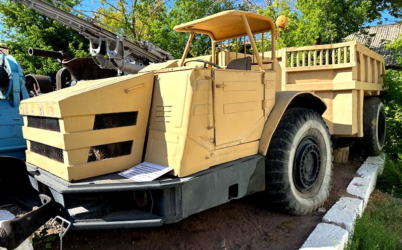 Underground dump truck MoAZ. Mine Zhezkazgan No. 57. Museum of smelting in the village of Zhezdy.