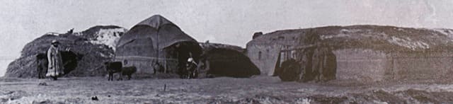 Kazakh wintering in the steppe. Semirechensk region, Lepsinsky district. 1897