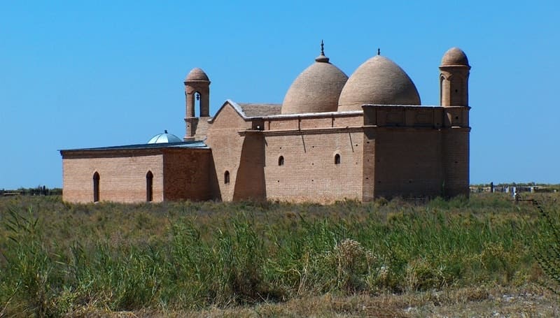 Rear view of the Arystan-Bab Mausoleum-Mosque.