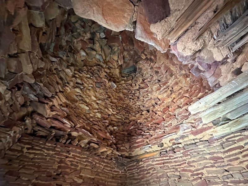 The interior of the mausoleum.