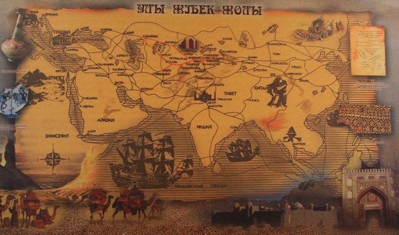 Карта Шелкового пути.