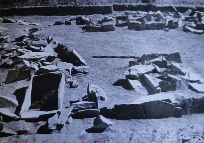 Karakuduk burial ground. Tamgaly valley. Photographer A. A. Popov. 1957