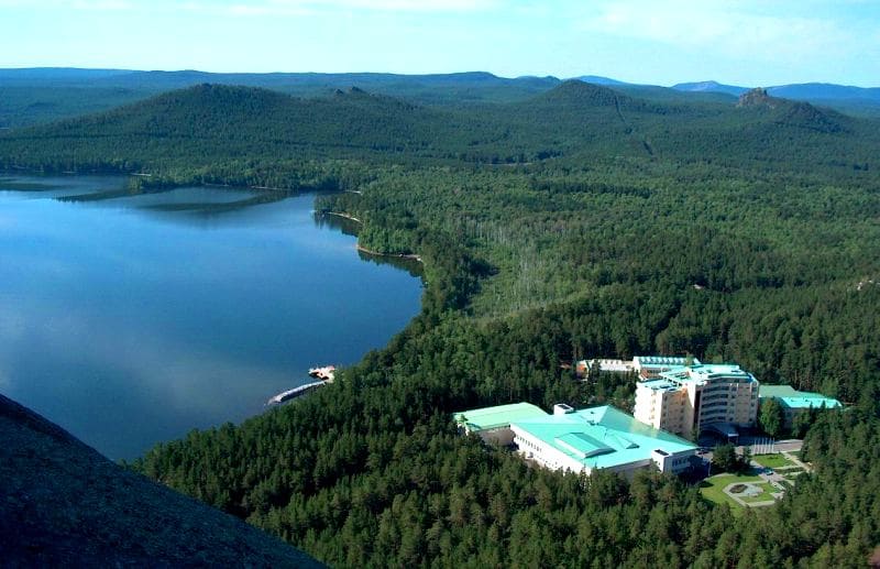 Burabay Resort, a picturesque place in northern Kazakhstan, often called "Kazakhstan's Switzerland."