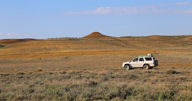 Donyztau Cliff. Northern cliff of the Ustyurt Plateau. Southern Aktobe Region.