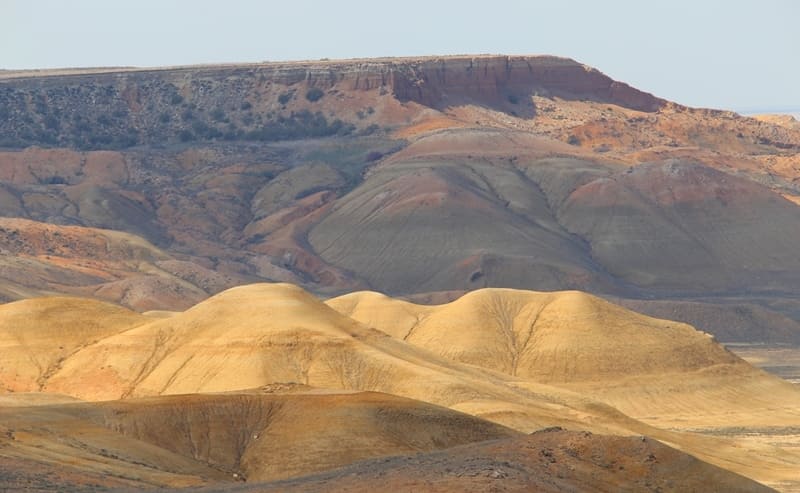 Kurusai Ravine. Northern cliff of the Ustyurt Plateau. Southern Aktobe Region.