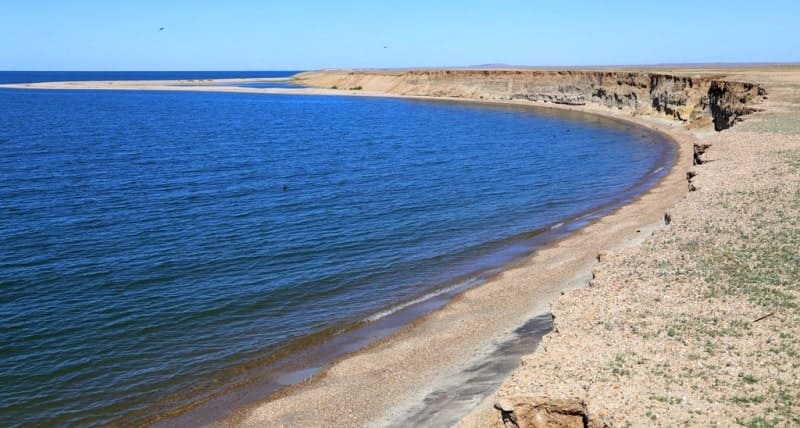 The waters of Lake Zaysan make up most of the Bukhtarma Reservoir, formed in 1960.