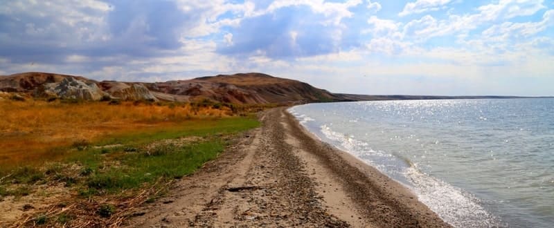 The environs of the Shekelmes tract on the northern shore of Lake Zaysan.