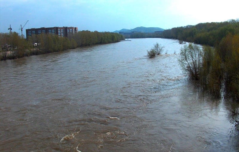 The Ulba River near Ust-Kamenogorsk.