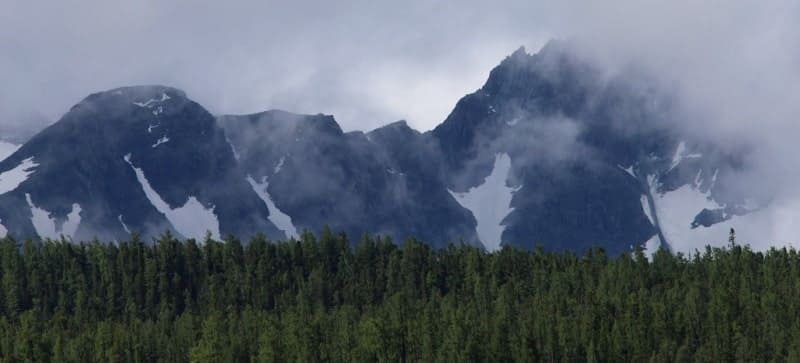 The eastern spur of the Katunsky Range in Eastern Kazakhstan.