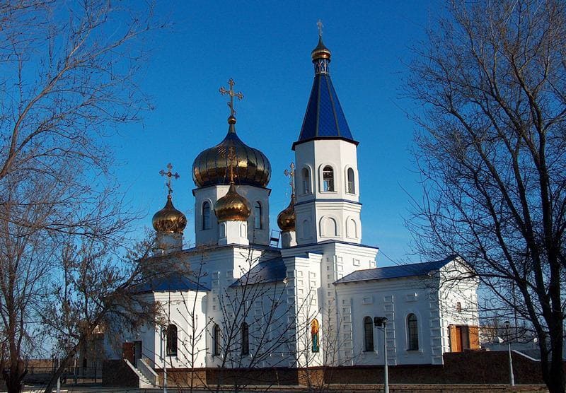 Orthodox church of Russian Orthodox Church of a name of the great martyr Georges the Victorious. Alexander Petrov photo.