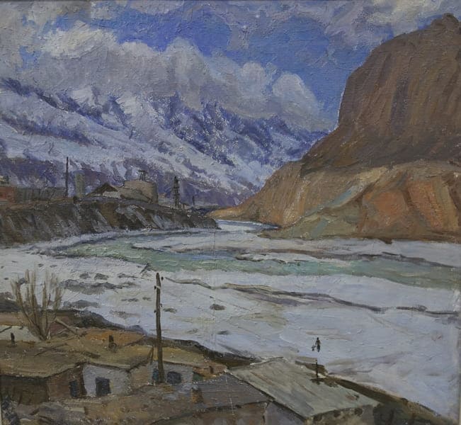 B. Sheraliev. "Naryn dariya". 65 x 70. Taar, May is busy. 