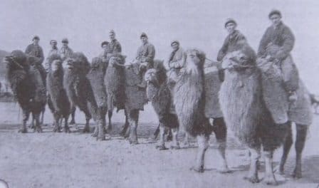 Каракиргизы на верблюдах. Фотография конца XIX века.
