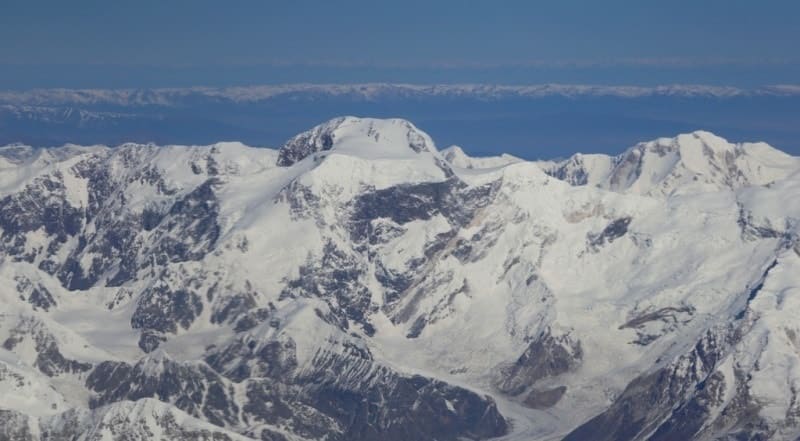 Pobeda Peak in the eastern part of the Kakshaal-Too Ridge. View from the southeast.