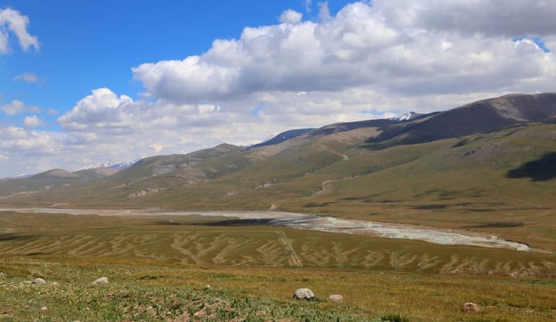 Valley and river East Aksai.