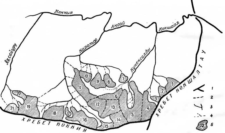 Glaciation pattern in the Kekkija ridge.