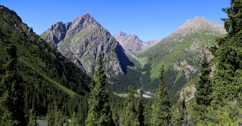 The upper reaches of the Karakol gorge.