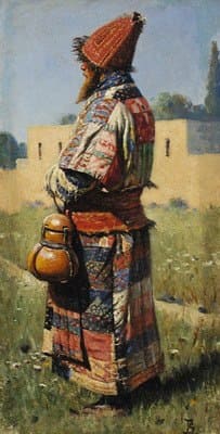 Vasily Vasilyevich Vereshchagin. "Turkestan" ("Uzbek in a Robe"). This work was created as part of the artist's Turkestan series, inspired by his travels through Central Asia in the late 1860s - early 1870s.
