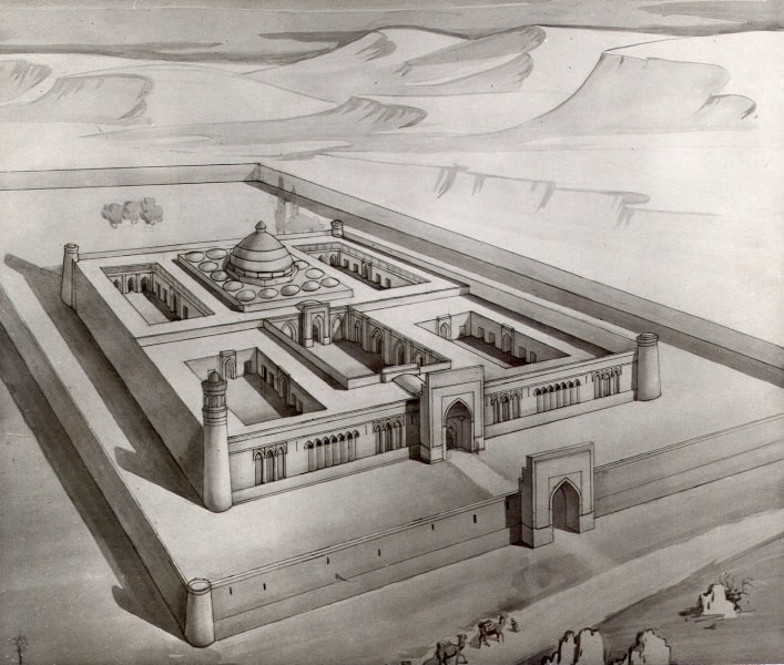 Rabat-i Malik. Experience of graphic reconstruction of a general view (L. Plesnevich, head of VA Nielsen).