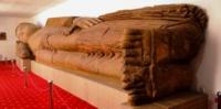 The Buddha in the Nirvana, a museum of Antiquities in Dushanbe. March, 2012.
