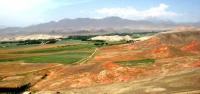 View of the Ferghana Valley from the north.