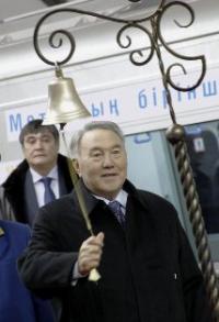 Президент Казахстана Назарбаев Н.А. открывает метро в Алматы. 1.11.2011.