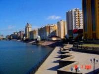 Quay of the river Ishim in Astana.