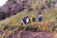 Foot walk in canyon Aksu.
