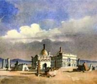 Т.Г. Шевченко. Туркменские абы в Кара-Тау. Бумага, акварель (16 × 29,1 см). (20.VI 1851 г. – 13.V. 1857 г.).