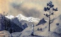 Горы Тянь-Шань. Рисунок П. Кошарова.