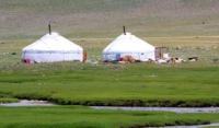 Yurts in Mongolia.