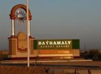 On entrance to health resort of Bayramali.