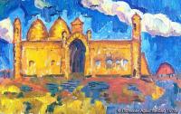 Artist F.Potekhin. Mausoleum Arystan bab 1976.