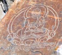 Tamgaly-tas Buddha images.
