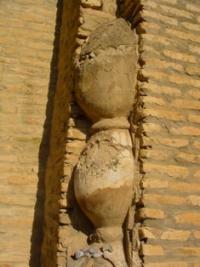 Detail of a corner of a wall of mausoleum Karashahs-Ana.