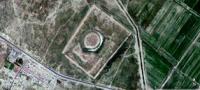 Космический снимок городища Кене-Каахка из Google Earth.