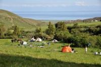 Tourist camp in valley Tamga-Tash.