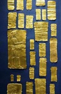 Gold plates from treasure of Oks.