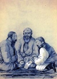 Киргизские купцы. Рисунок Павла Кошарова.