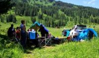 The tourist camp on the Yazevoe lake.