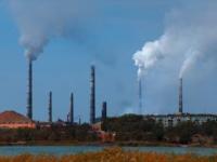 Metallurgical combine in the town of Balkhash.