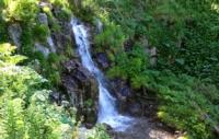 Waterfalls on the river Dry in mountains to Koksu the ridge.