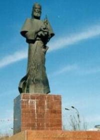 Monument to Firdousi in the park named after Abulkasim Firdousi in the Dushanbe.